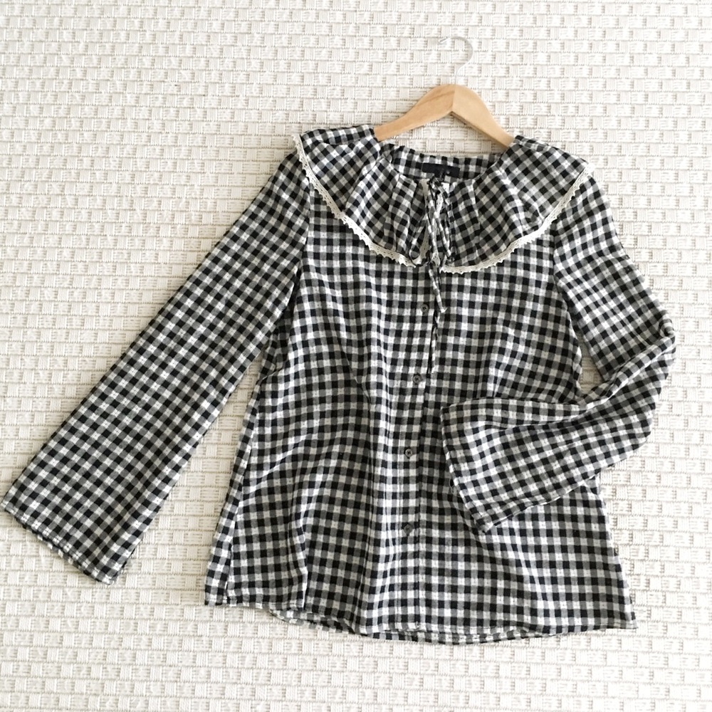 Gingham Ruffle Top - Picture 3 of 4
